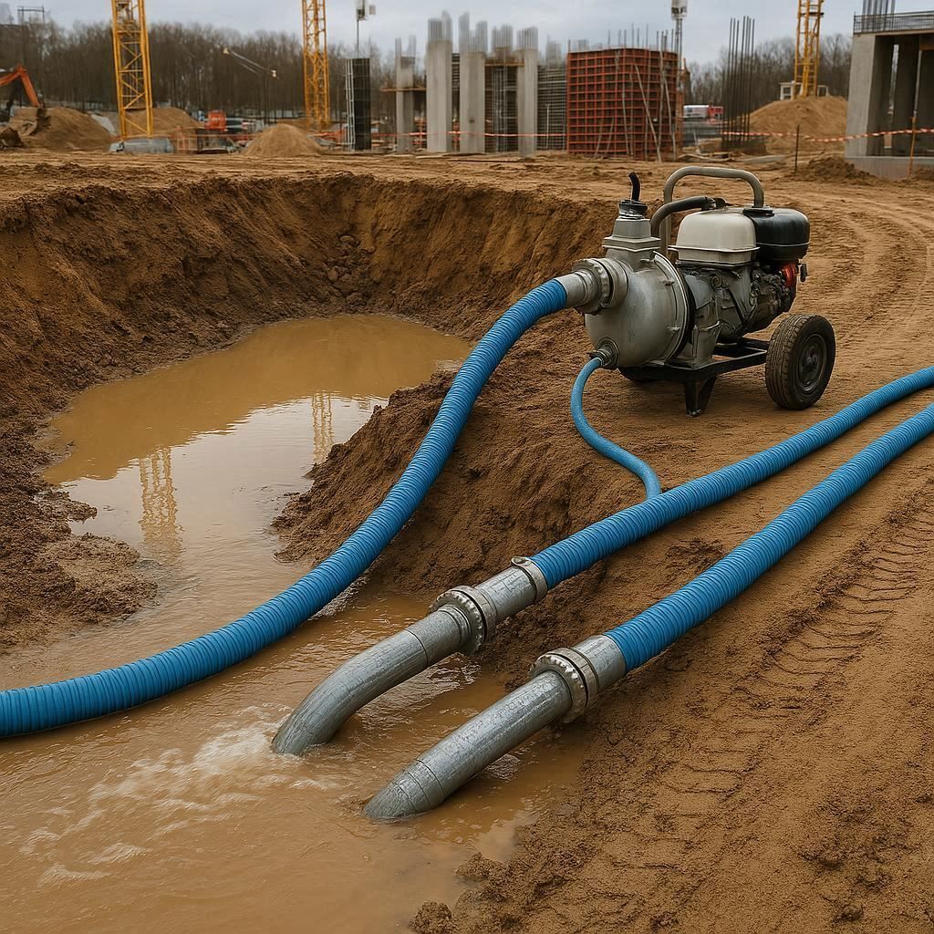 Водопонижение и осушение котлована в Симферополе